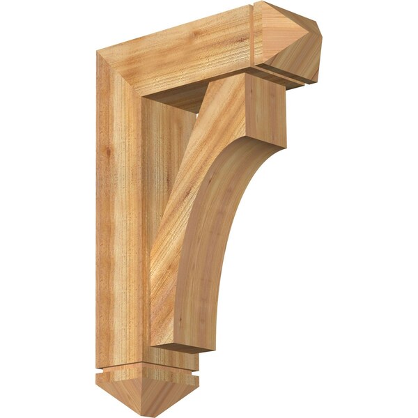 Ekena Millwork Westlake Arts and Crafts Rough Sawn Bracket w/ Offset Brace, Western Red Cedar, 8"W x 24"D x 36"H BKT0806X24X36WTL03RWR - main